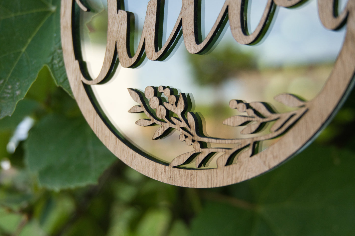 Filigranes Namensschild