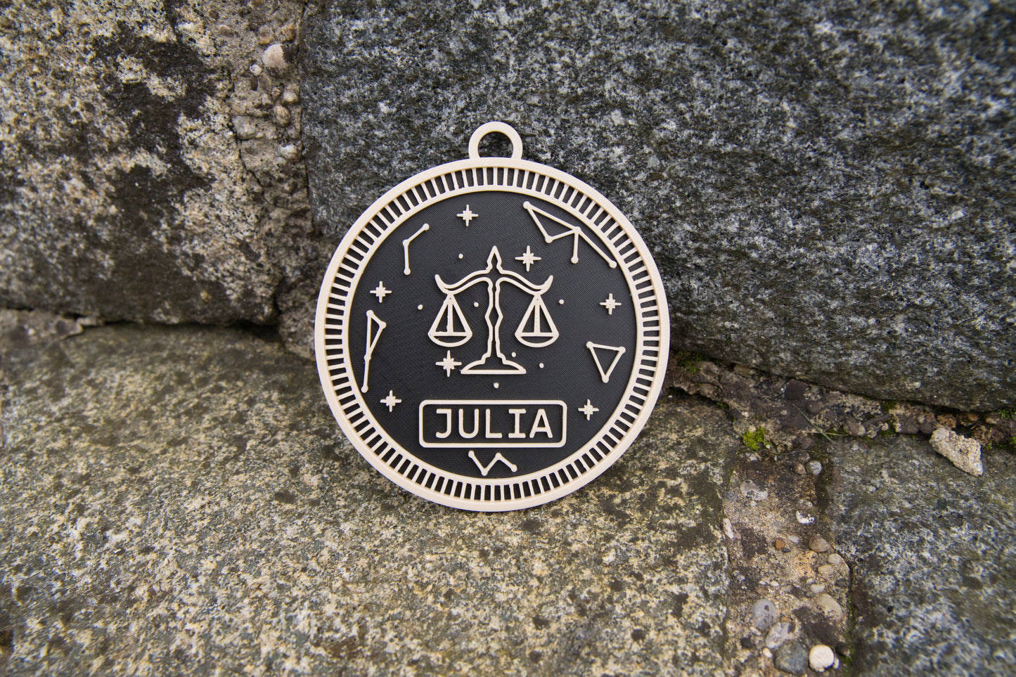 3D-Namensschild mit Sternzeichen