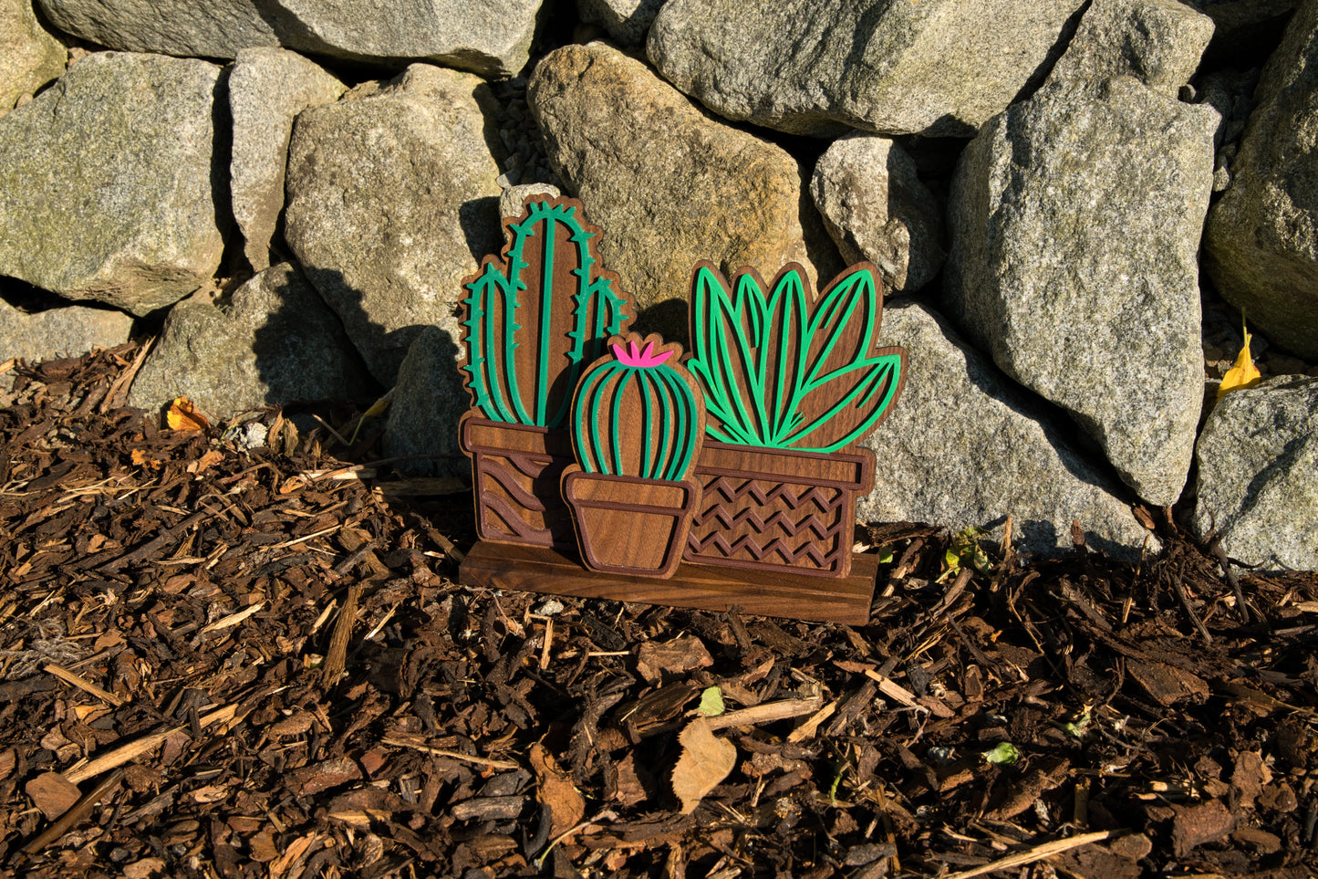 Deko-Kakteen 3er-Set