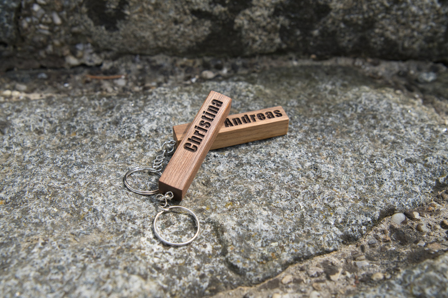 Schlüsselanhänger aus Walnussholz