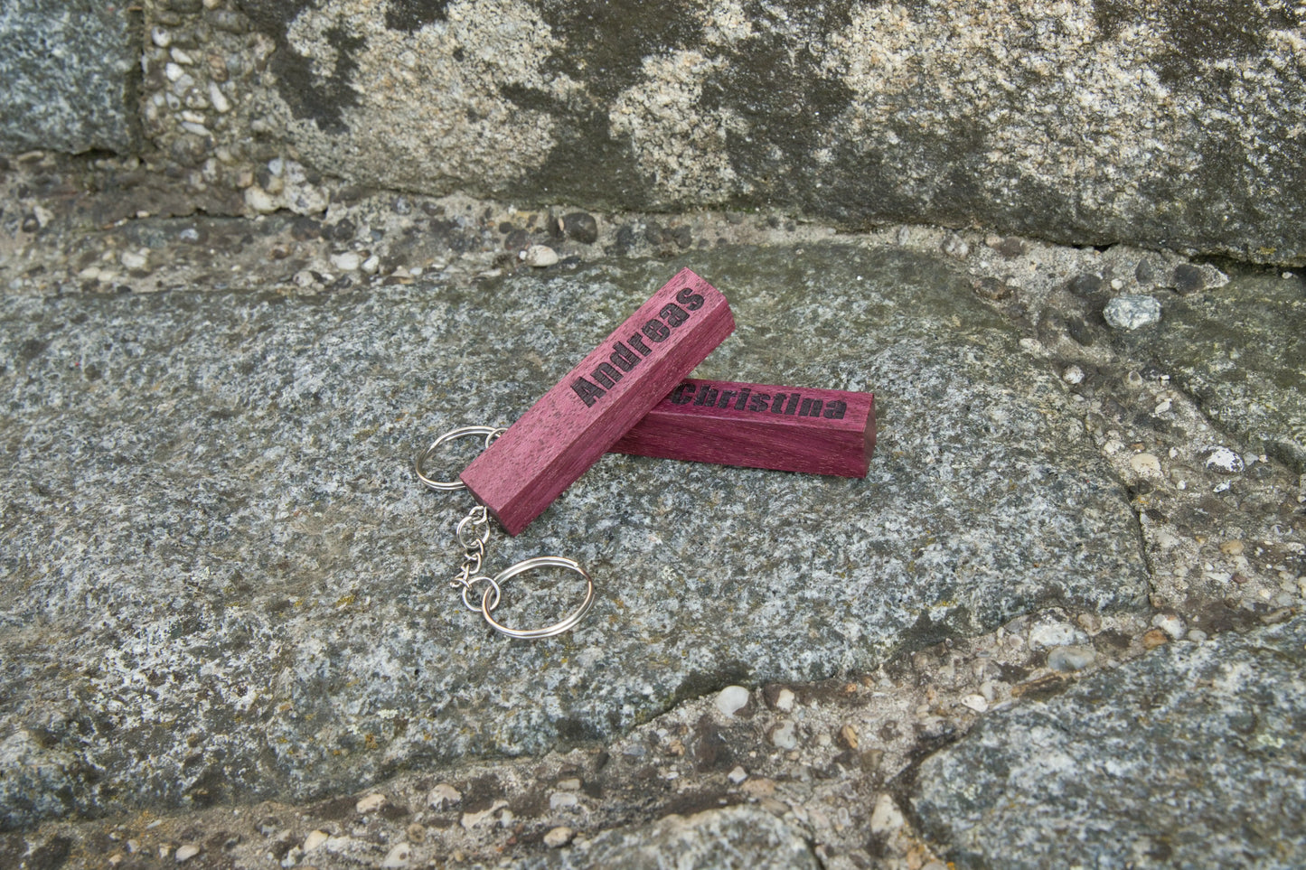 Schlüsselanhänger aus Purpleheart
