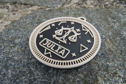 3D-Namensschild mit Sternzeichen