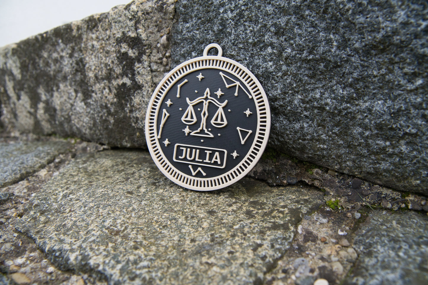 3D-Namensschild mit Sternzeichen