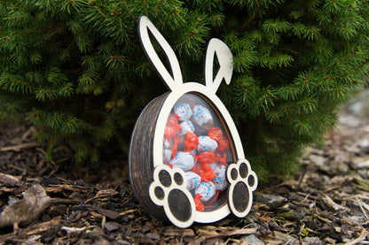 Holz-Osterei mit Sichtfenster