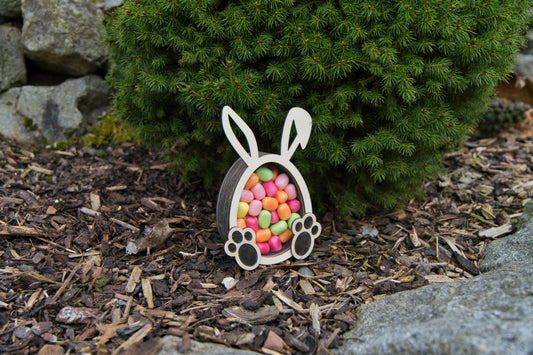 Holz-Osterei mit Sichtfenster