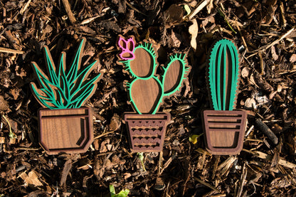 Deko-Kakteen 3er-Set