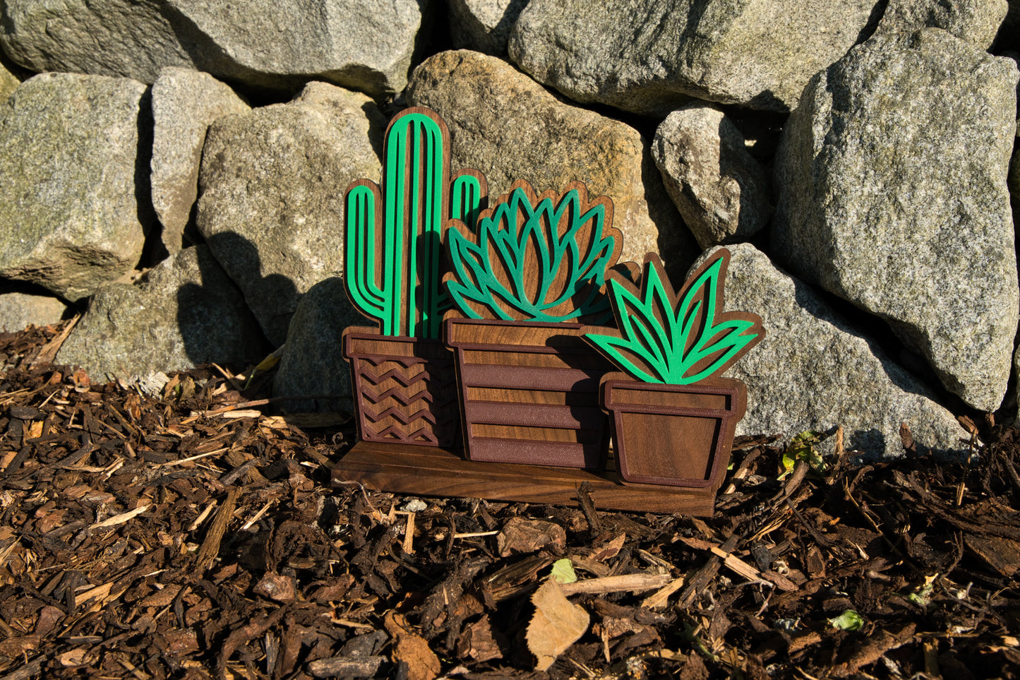 Deko-Kakteen 3er-Set