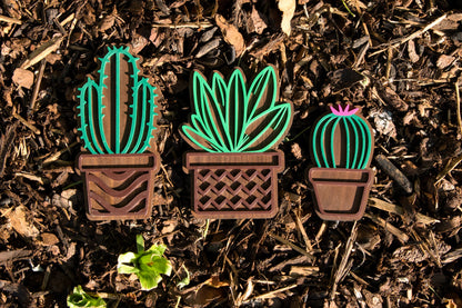Deko-Kakteen 3er-Set