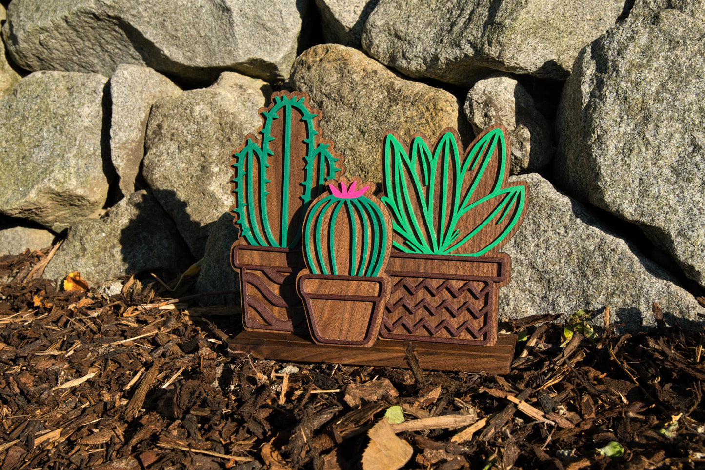 Deko-Kakteen 3er-Set