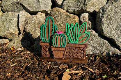 Deko-Kakteen 3er-Set