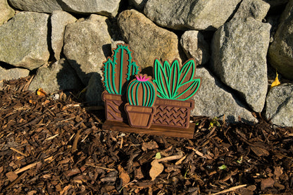 Deko-Kakteen 3er-Set