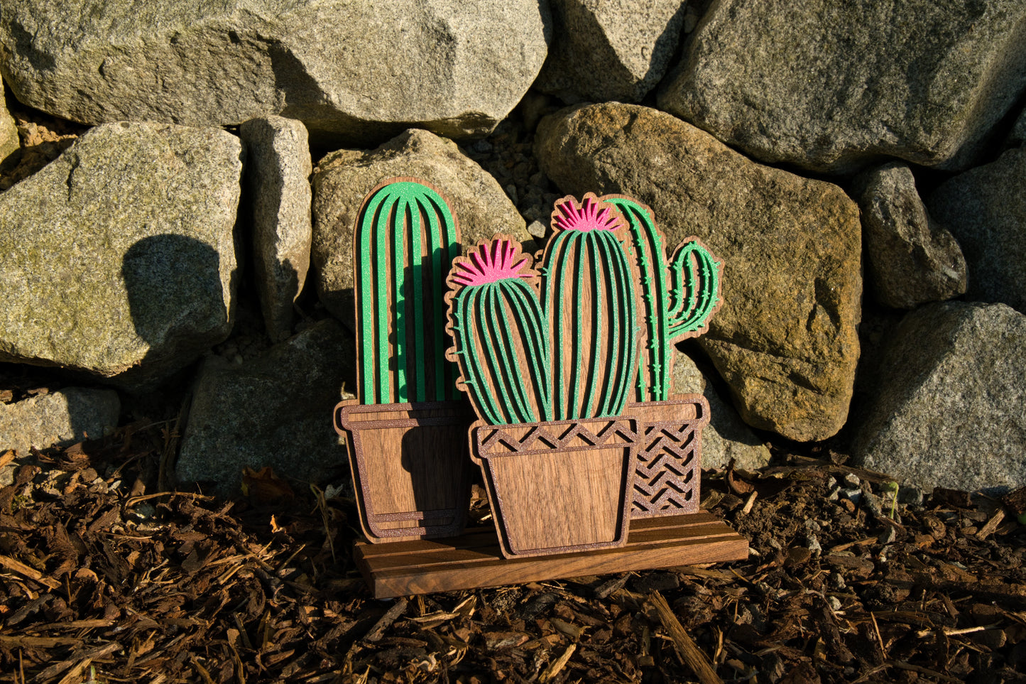 Deko-Kakteen 3er-Set