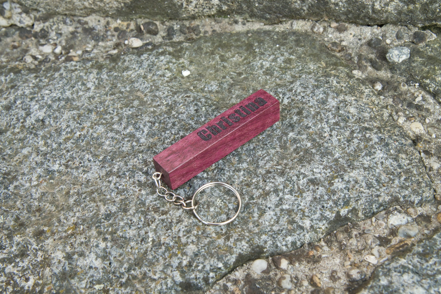 Schlüsselanhänger aus Purpleheart
