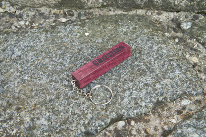 Schlüsselanhänger aus Purpleheart