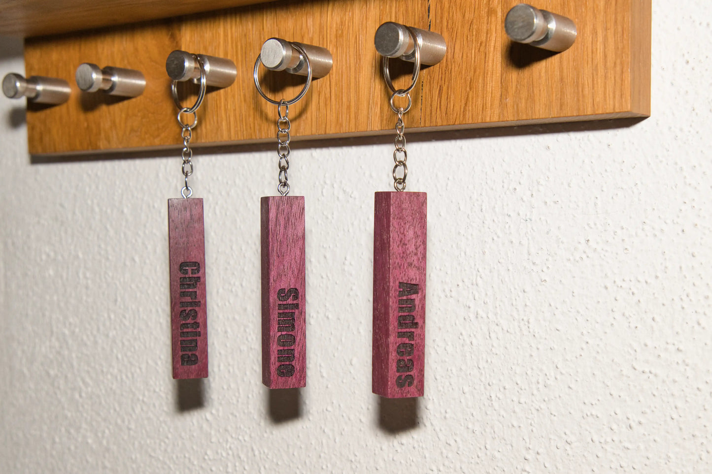 Schlüsselanhänger aus Purpleheart