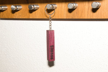 Schlüsselanhänger aus Purpleheart