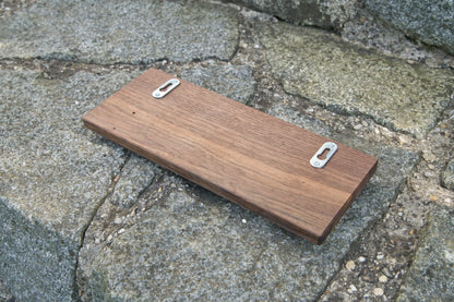 Türschild aus Walnussholz